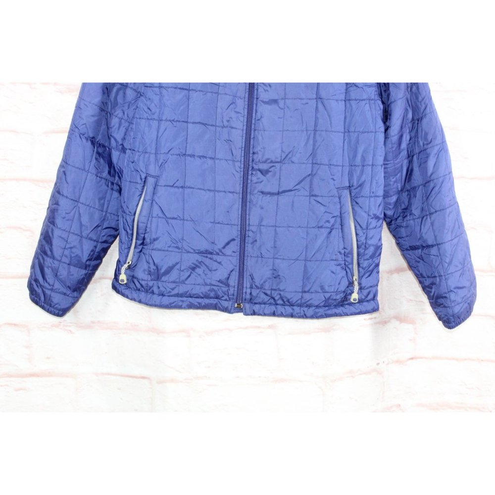 LL Bean Classic Blue Nylon Insulated Water-Resistant Full Zip Jacket M Reg - Picture 3 of 10